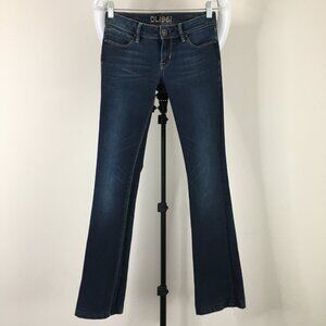 DL1961 Medium/Dark Wash CINDY Slim Boot cut 5 Pocket Logo Hardware Jeans